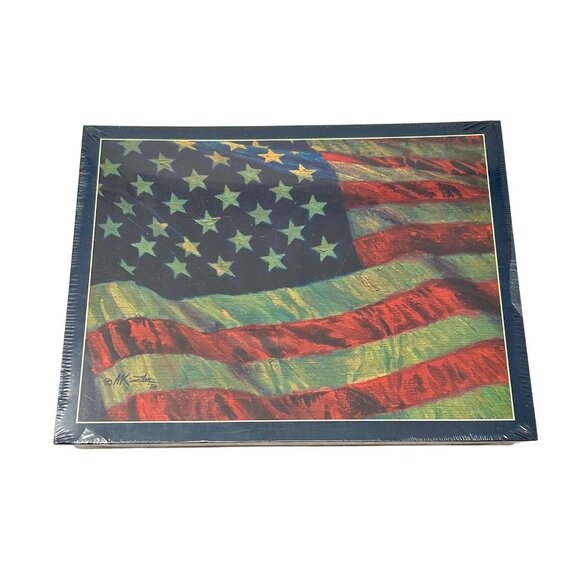 500 Piece Jigsaw Puzzle American Spirit‎ By Mort Kunstler Lang Box Sealed - Picture 1 of 5